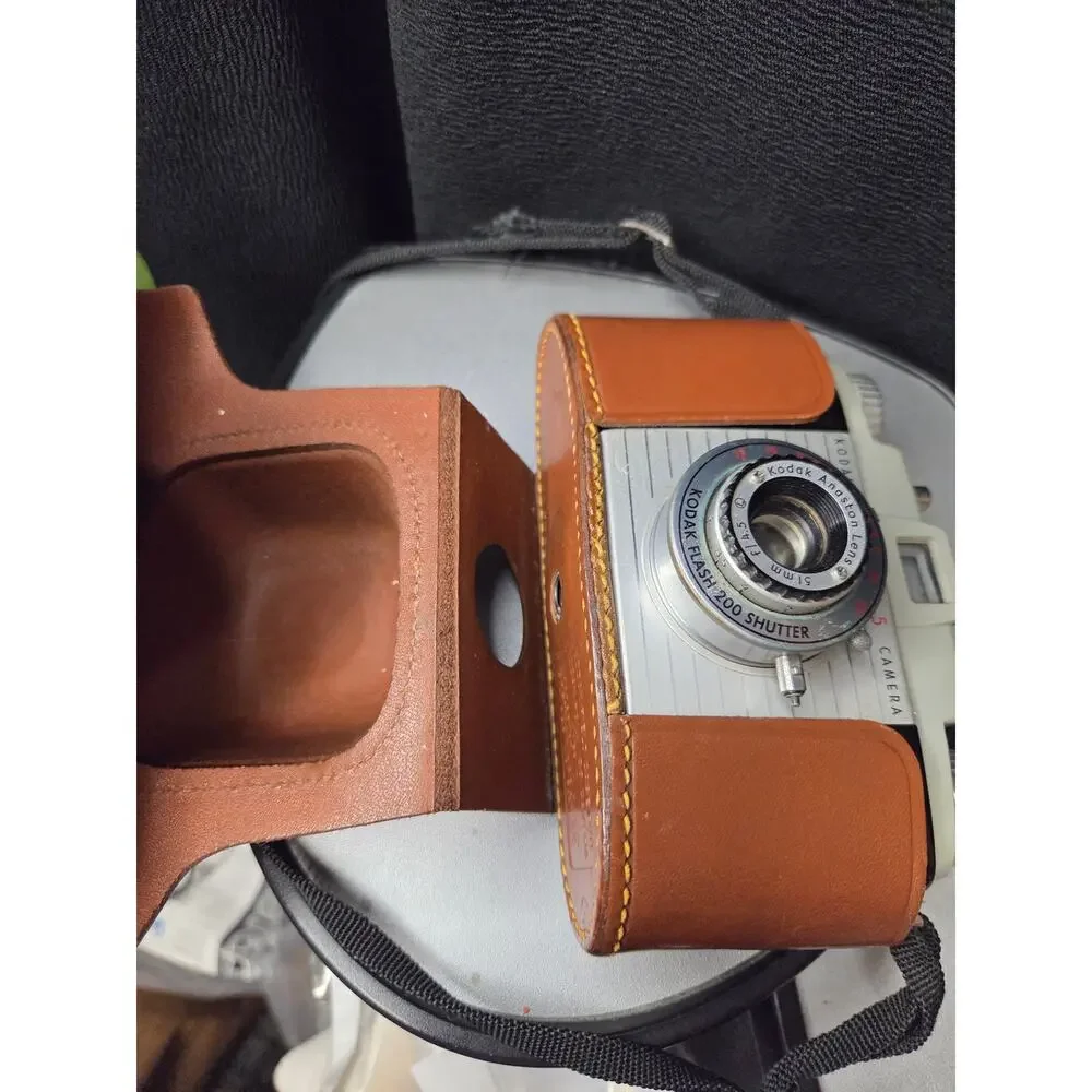 VTG Kodak Pony 35mm Film Camera w/ Case 1940s–50s Collectible As-Is Broken Back
